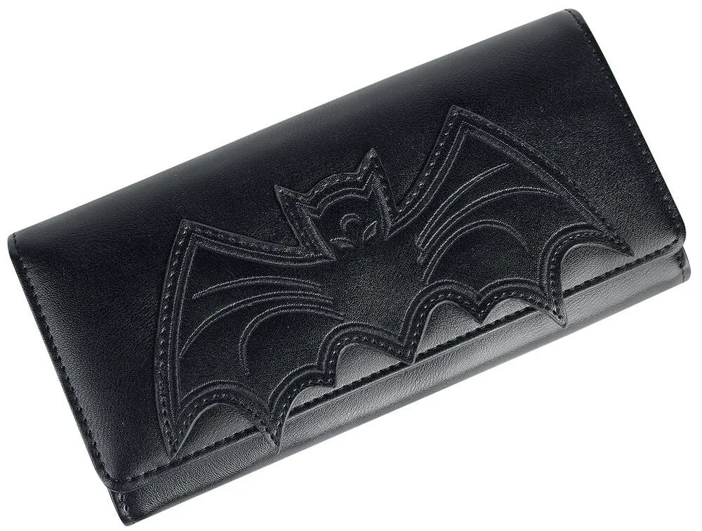 Banned Black Bat Gothic Wallet