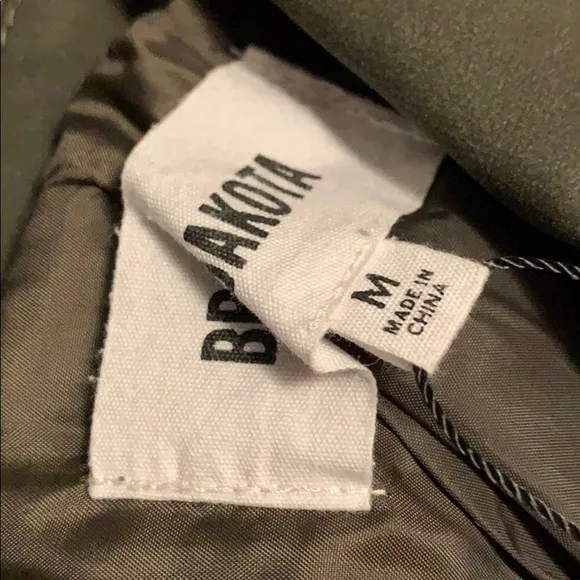 BB Dakota faux leather army green jacket, medium