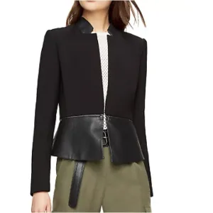 BCBG black faux/leather blazerBCBGMaxAzria🖤