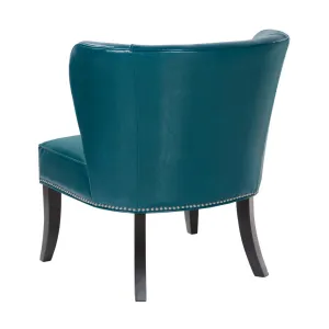 Beesley Faux Leather Armless Accent Chair Andover Mills™ Leather Type: Teal Faux Leather