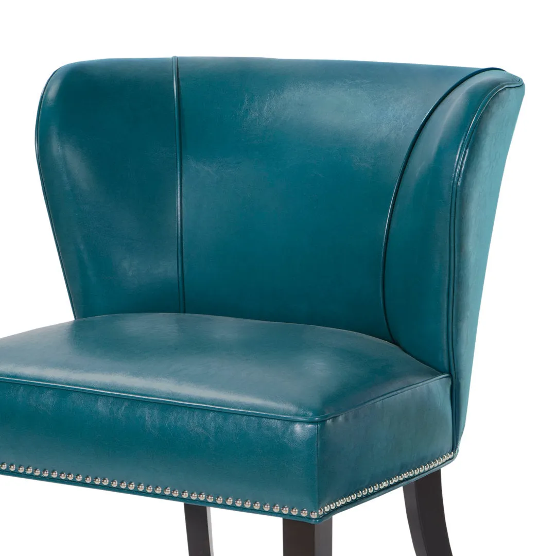 Beesley Faux Leather Armless Accent Chair Andover Mills™ Leather Type: Teal Faux Leather