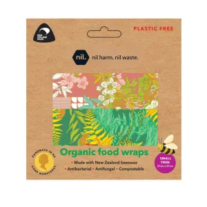 beeswax food wrap - green forest