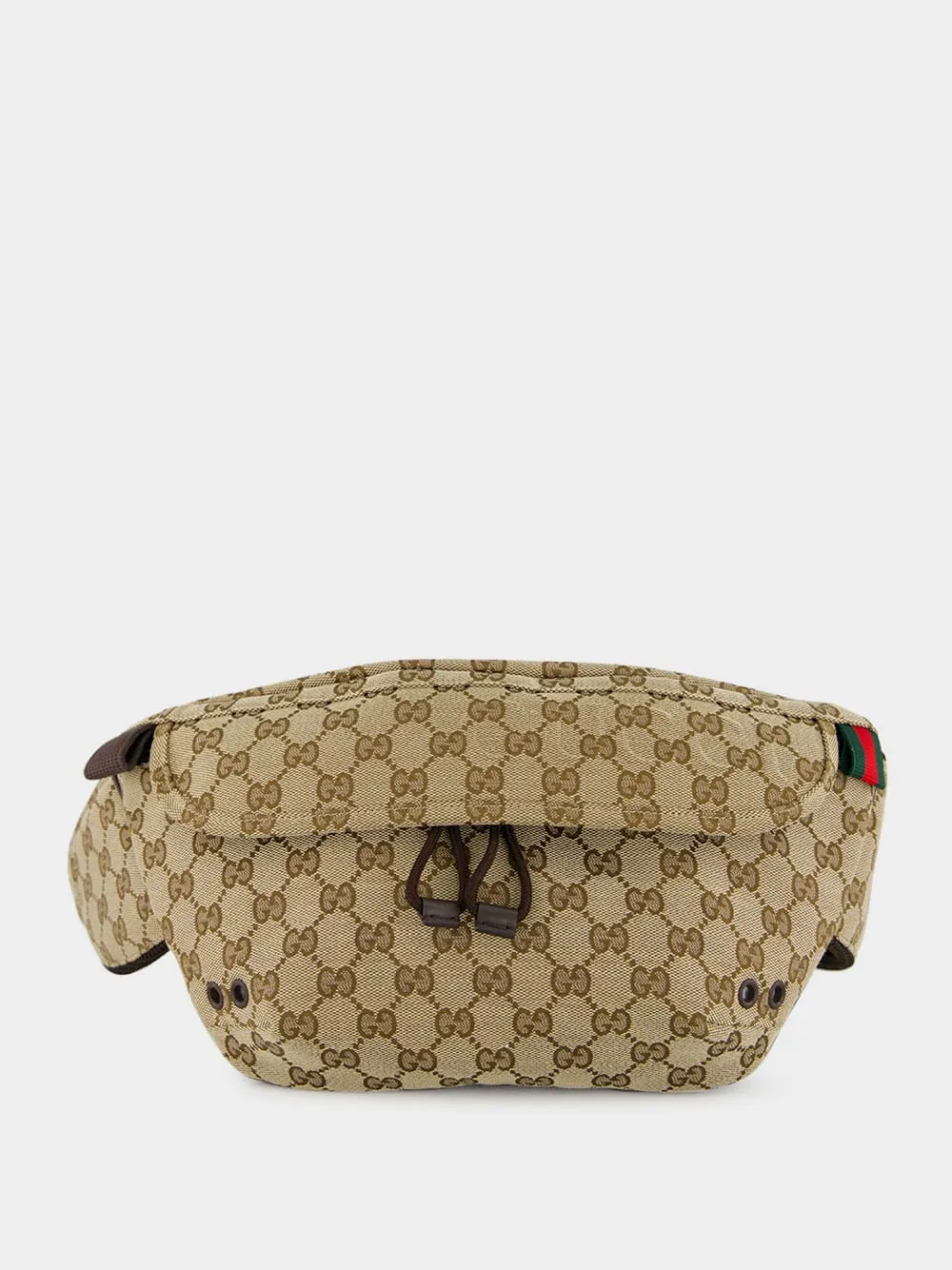 Beige and Ebony Small GG Belt Bag