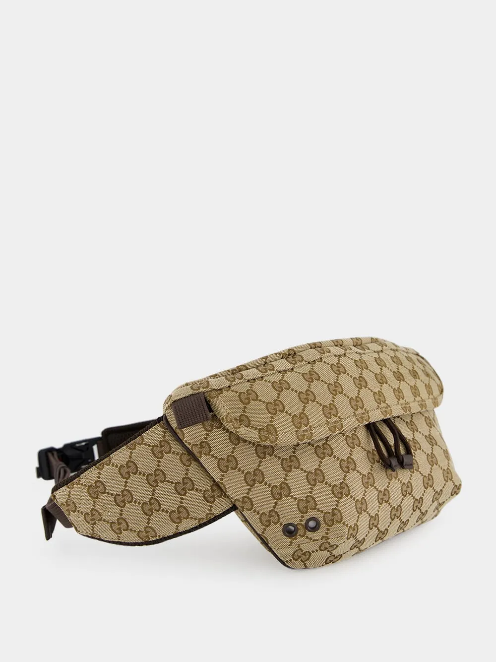 Beige and Ebony Small GG Belt Bag