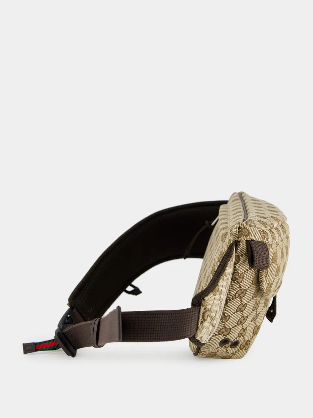 Beige and Ebony Small GG Belt Bag