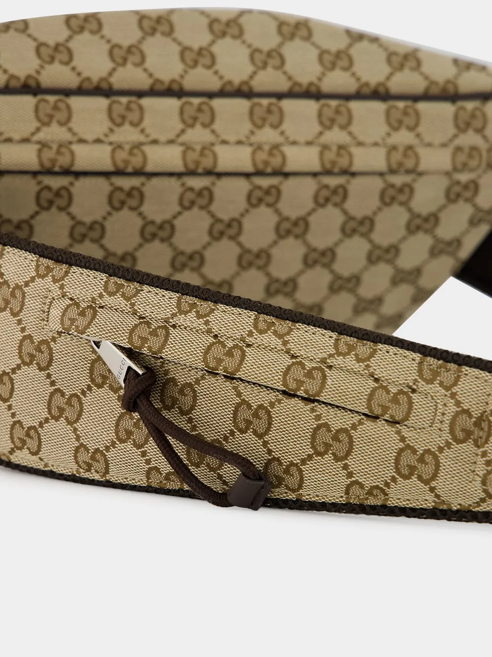 Beige and Ebony Small GG Belt Bag