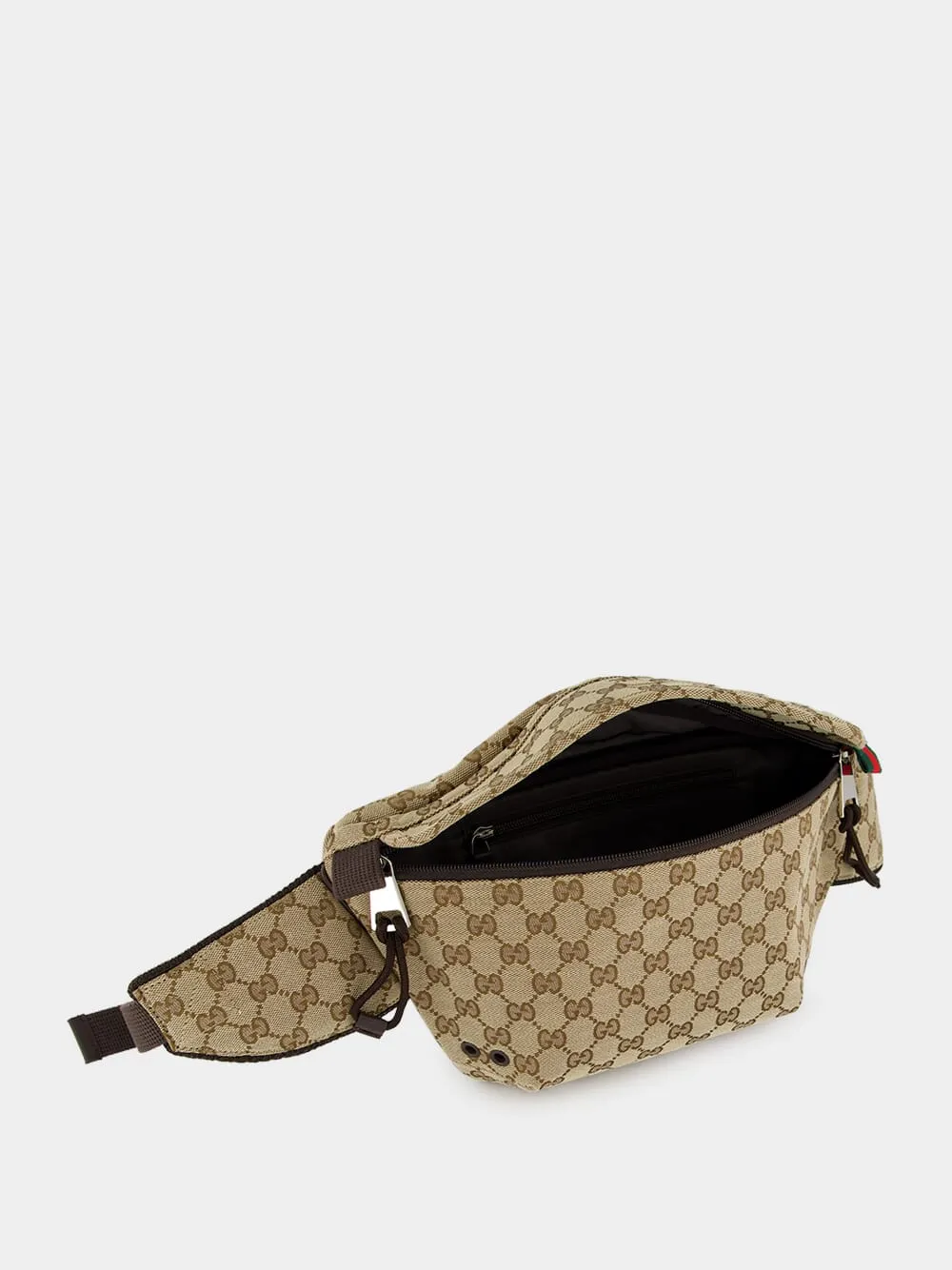 Beige and Ebony Small GG Belt Bag