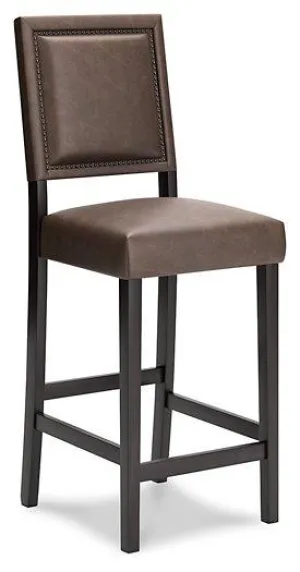Benmara Brown/Dark Brown Bar Height Bar Stool