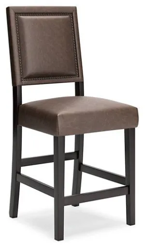 Benmara Brown/Dark Brown Counter Height Bar Stool