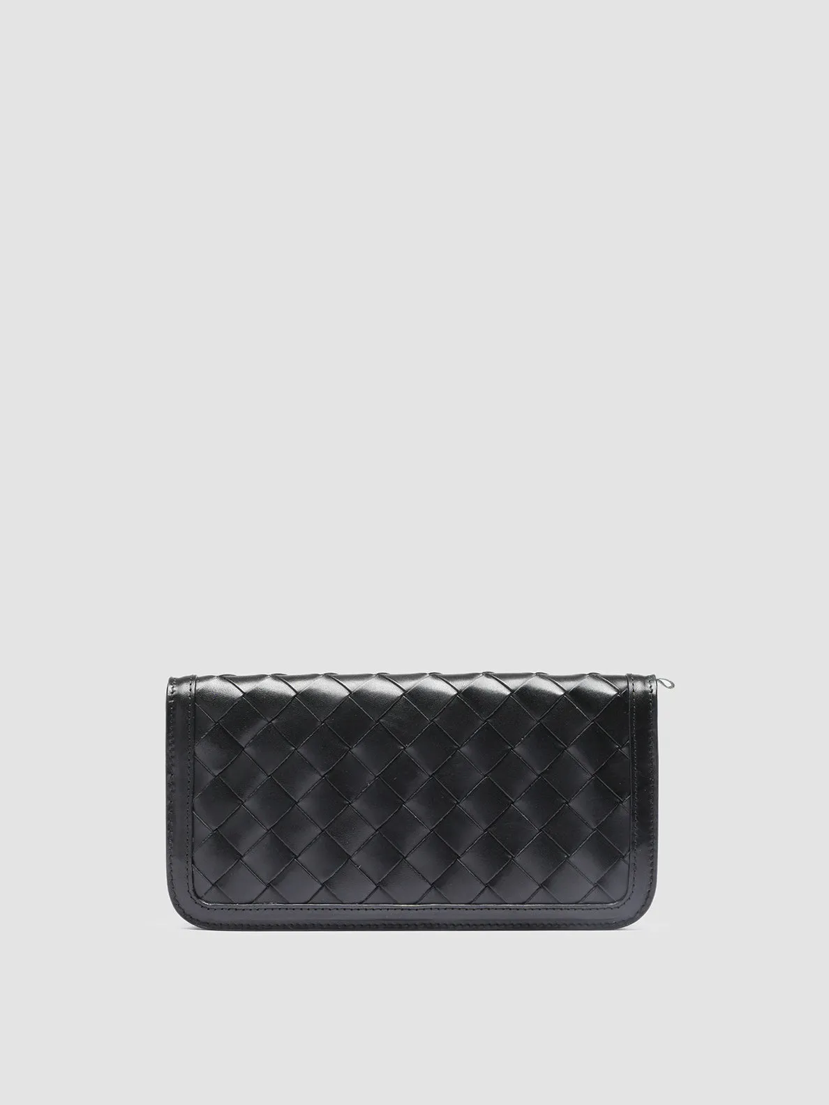 BERGE’ 101 - Black Woven Leather Wallet
