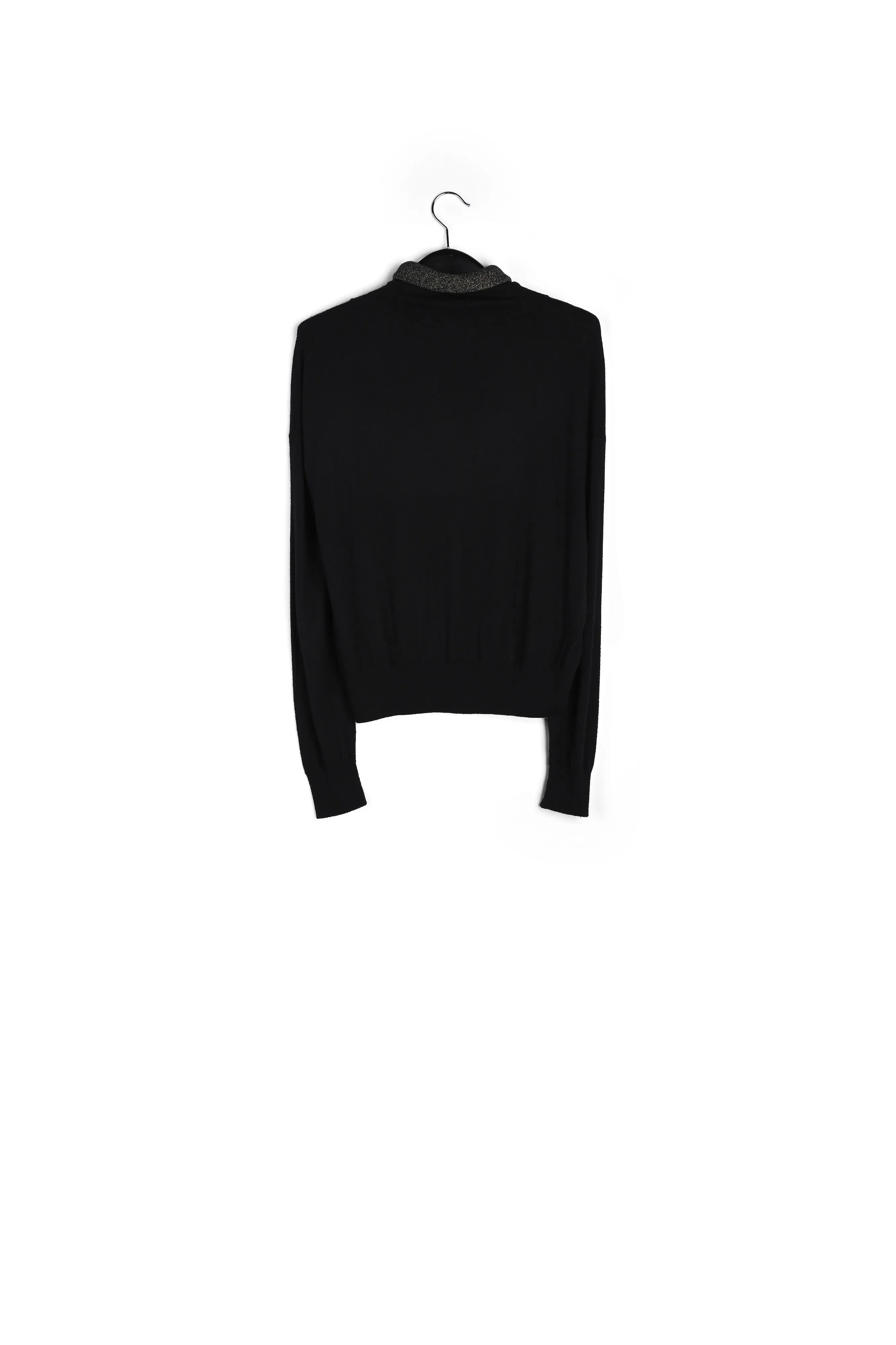 Black and off-white ruffle sleeved midi dress