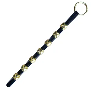 Black Leather Hanging Brass Bells