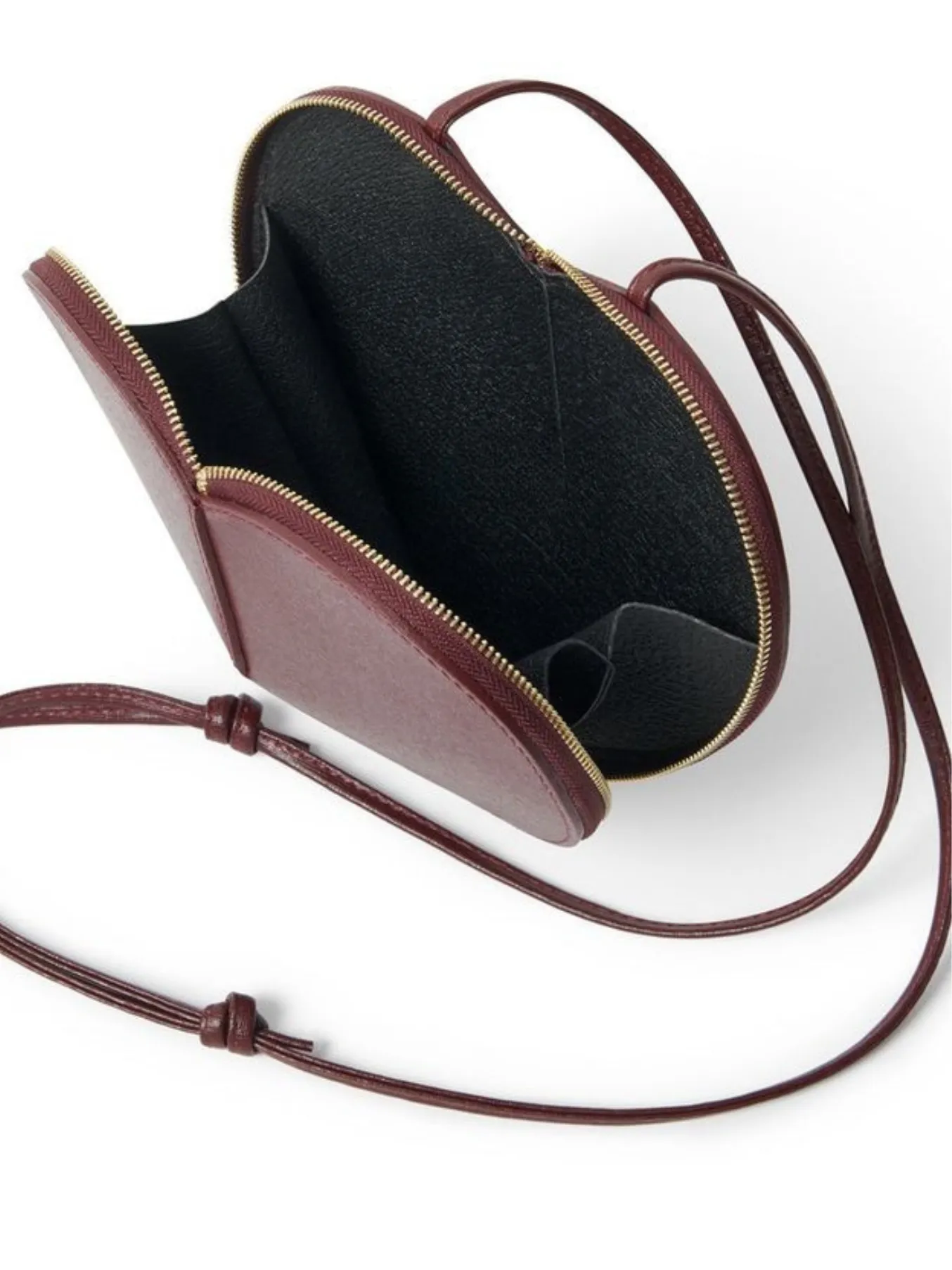 Black Leather Heart Bag