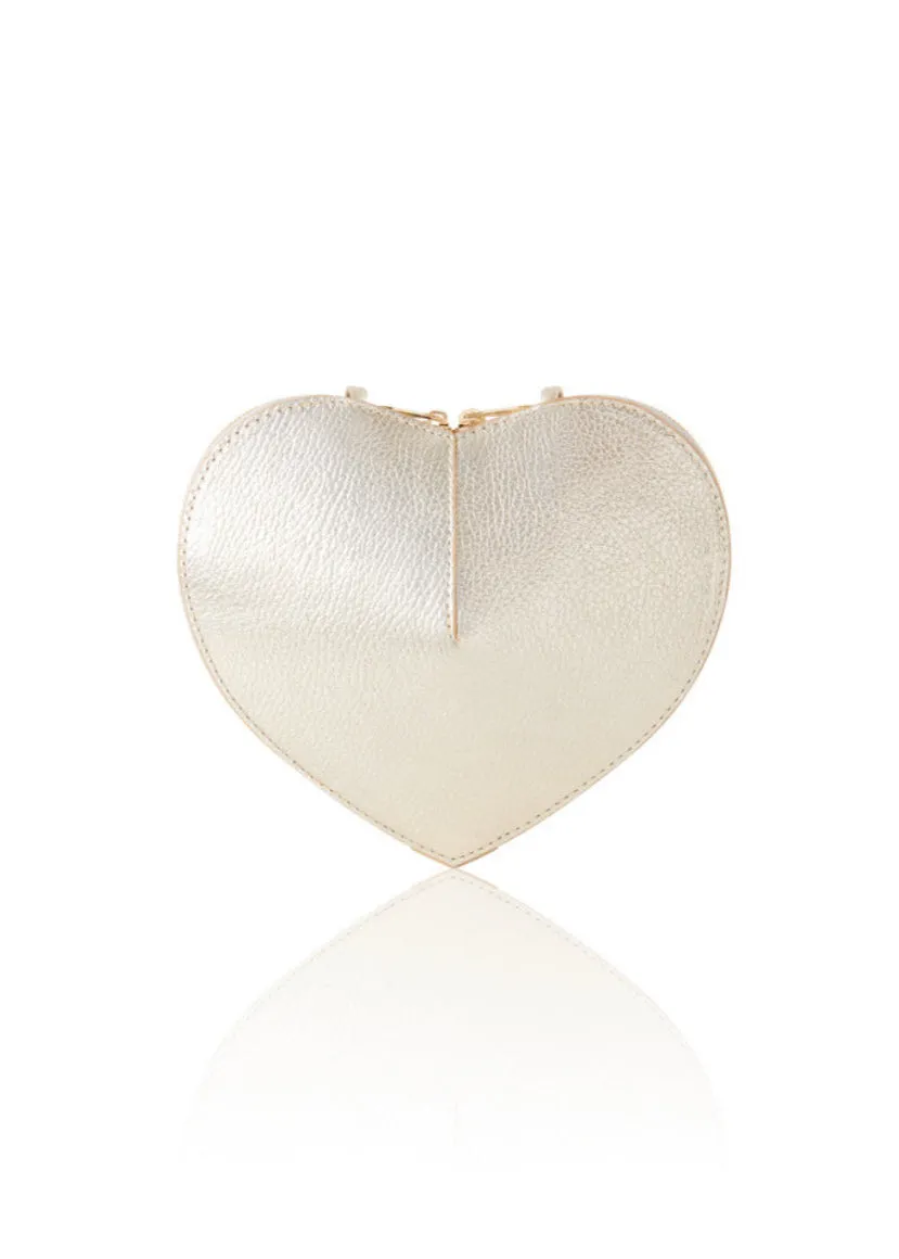 Black Leather Heart Bag
