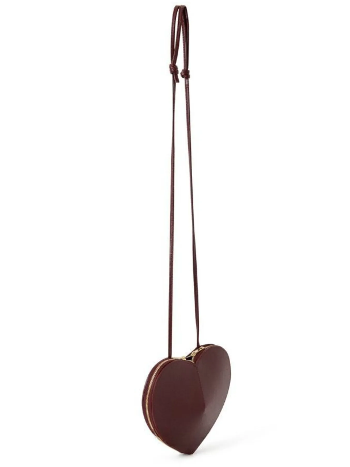 Black Leather Heart Bag
