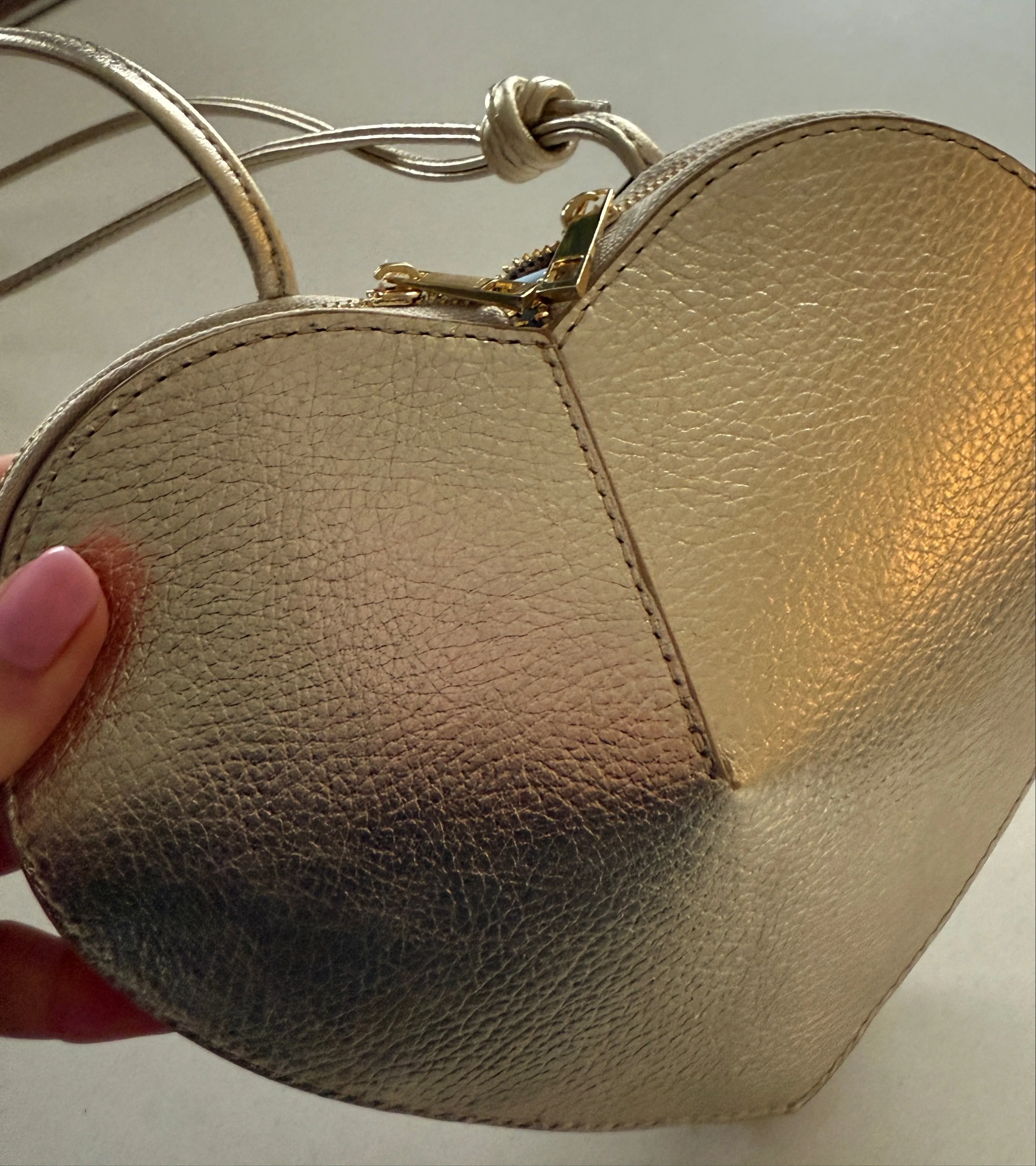 Black Leather Heart Bag