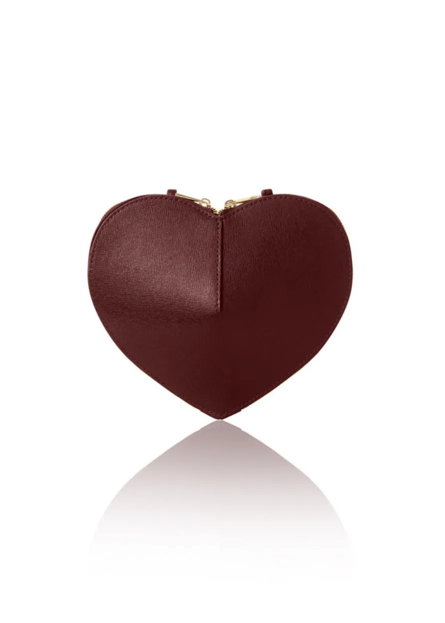 Black Leather Heart Bag