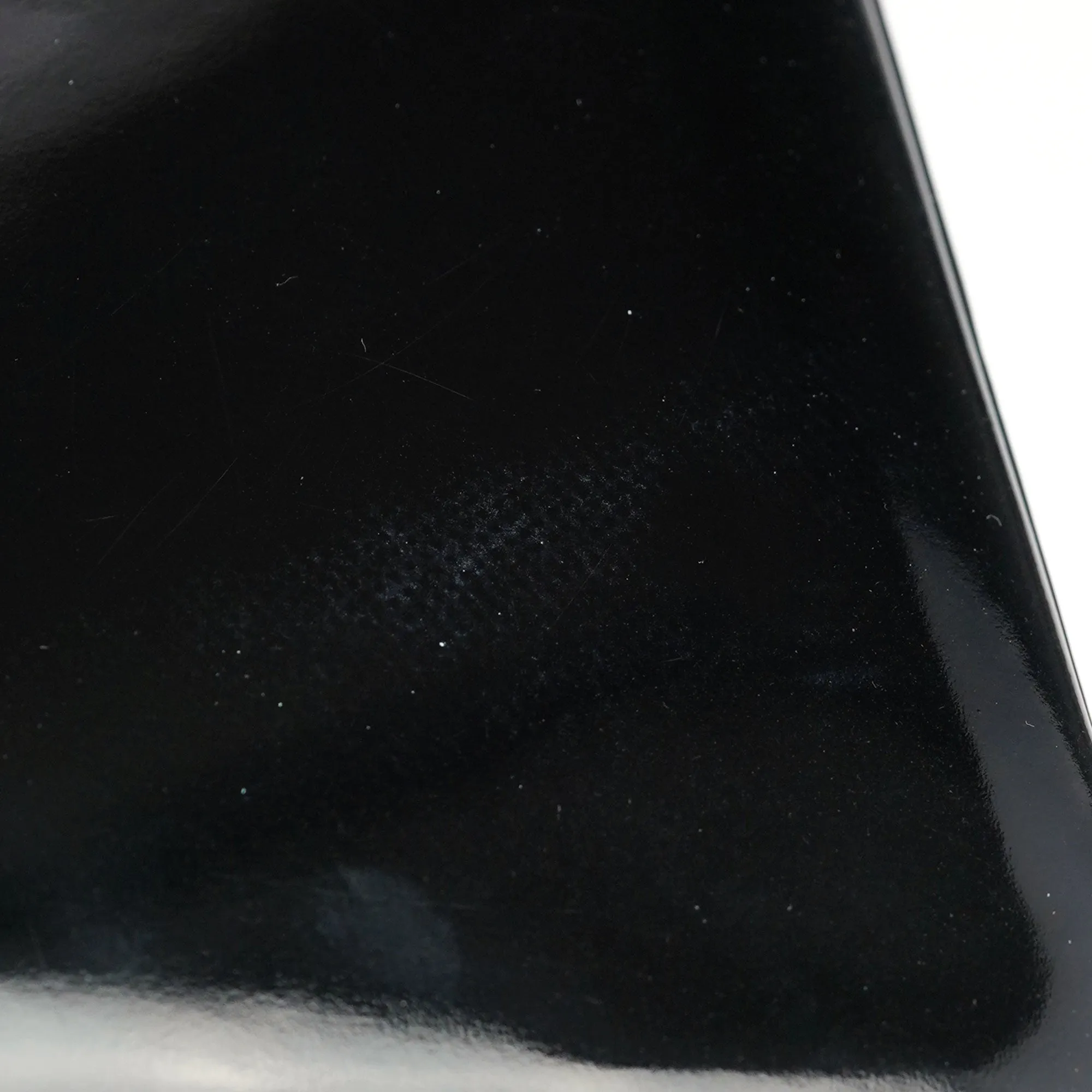 Black Patent Leather Logo Tote Bag