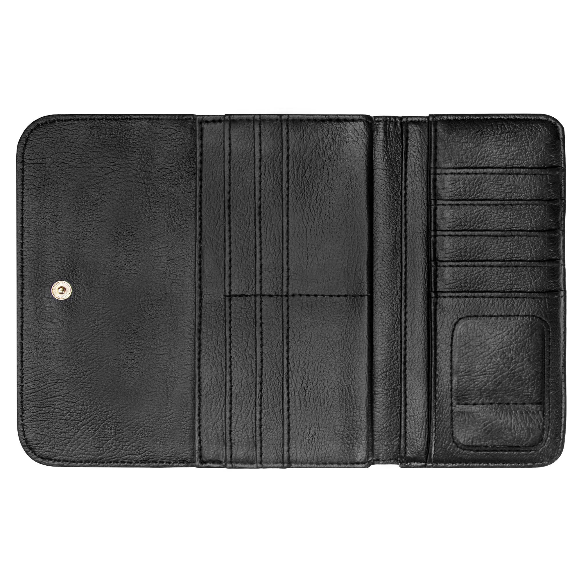 Black Roses Goth Vegan Trifold Clutch Wallet