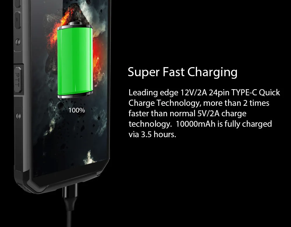 Blackview BV9500 Plus Smartphone 10000mAh IP68 Waterproof 5.7inch FHD 4GB   64GB Android 9.0 Mobile phone Black