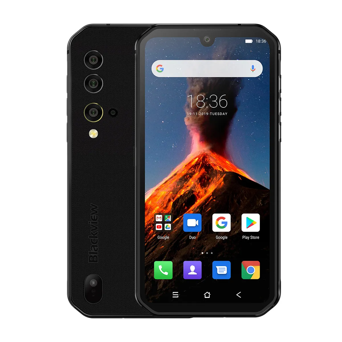 Blackview BV9900 Helio P90 Octa Core 8 256GB IP68 Rugged Mobile Phone Android 9.0 48MP Quad Rear Camera NFC Smartphone Global 4G black_Non-European regulations