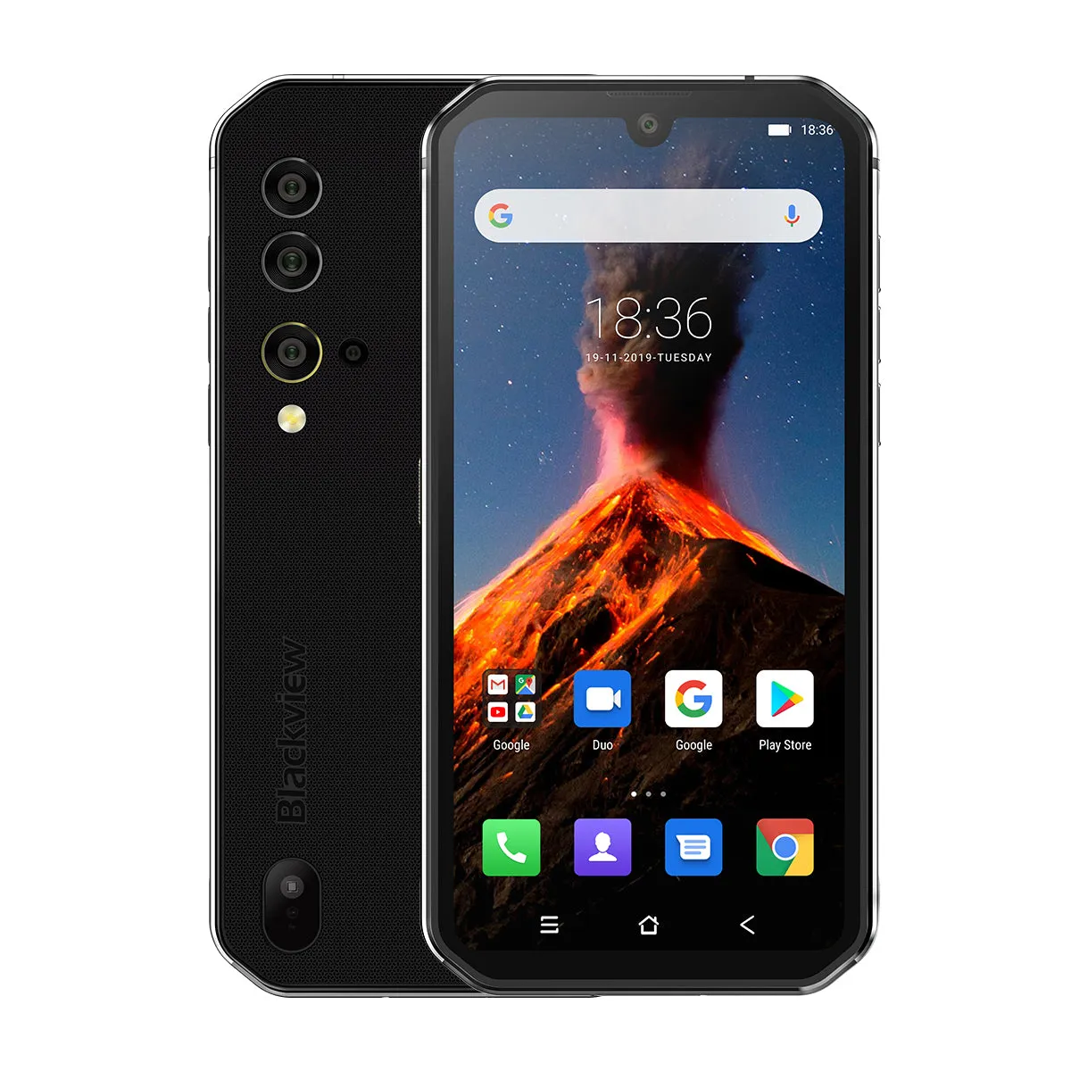 Blackview BV9900 Helio P90 Octa Core 8 256GB IP68 Rugged Mobile Phone Android 9.0 48MP Quad Rear Camera NFC Smartphone Global 4G black_Non-European regulations