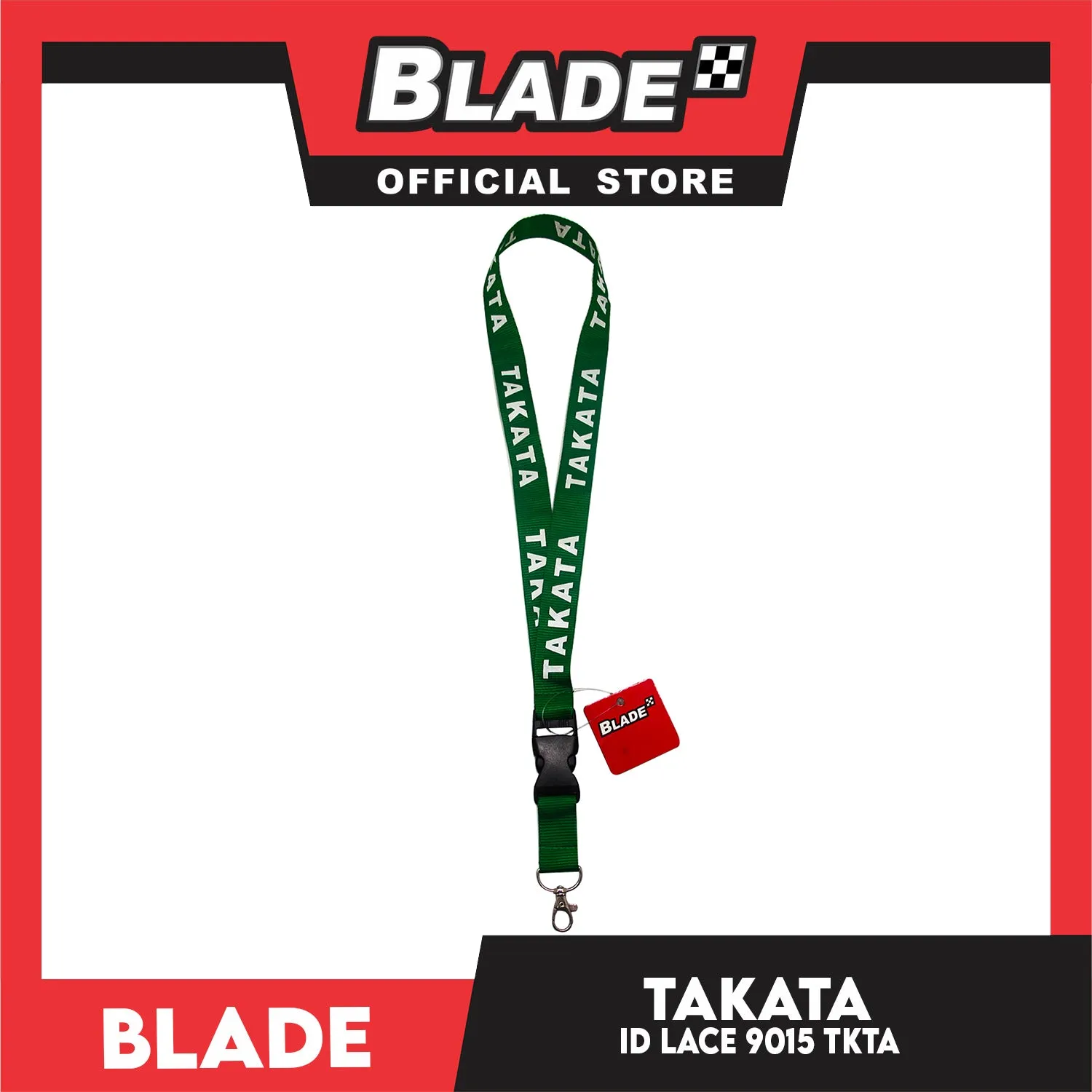 Blade ID Lace Takata Car Accessory Fabric Lanyard Neck Strap Detachable Clip 9015 (Green)