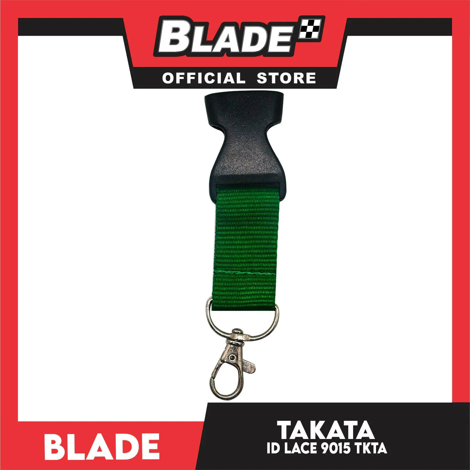 Blade ID Lace Takata Car Accessory Fabric Lanyard Neck Strap Detachable Clip 9015 (Green)