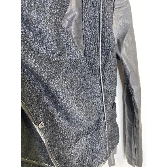 BLANKNYC Sofa King Wool Faux Leather Jacket S