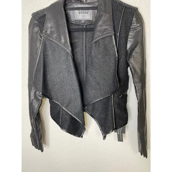 BLANKNYC Sofa King Wool Faux Leather Jacket S