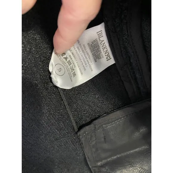 BLANKNYC Sofa King Wool Faux Leather Jacket S