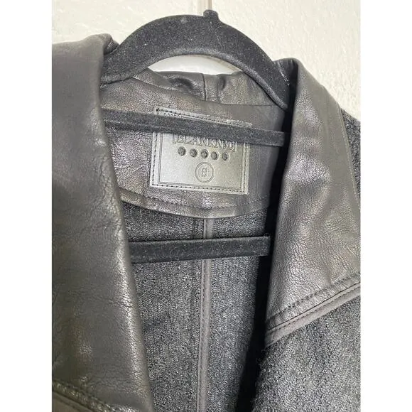 BLANKNYC Sofa King Wool Faux Leather Jacket S