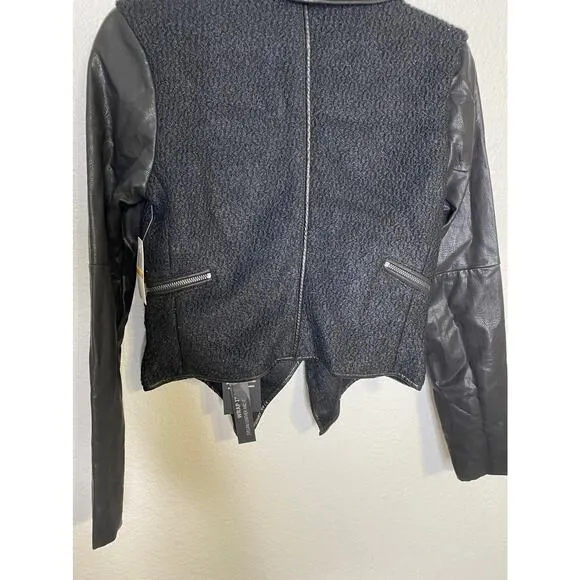 BLANKNYC Sofa King Wool Faux Leather Jacket S