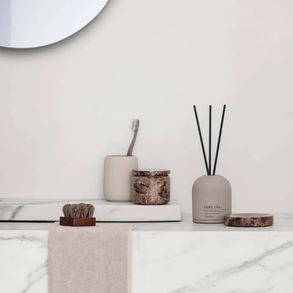 Blomus FRAGA Room Diffuser Royal Leather in Silky-Smooth Grey Concrete Container 100ml