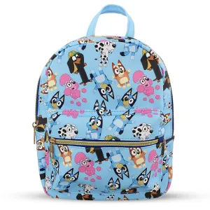 Bluey and friends Mini PU Leather Backpack Purse with Adjustable Straps 10 In
