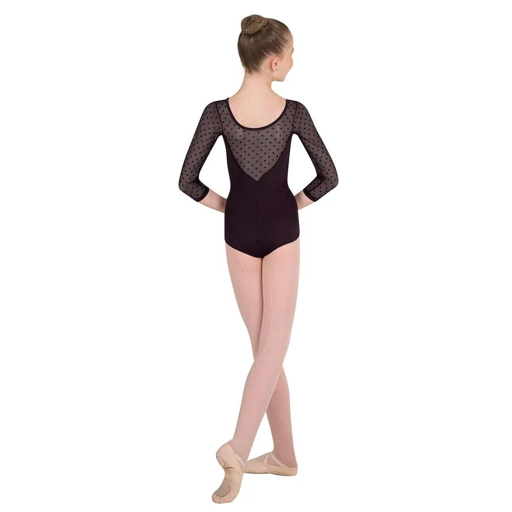 Body Wrappers Dotted 3/4 Sleeve Dance Leotard - P1042 - Womens