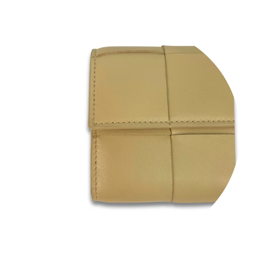 Bottega Veneta Beige Cassette Flap Wallet