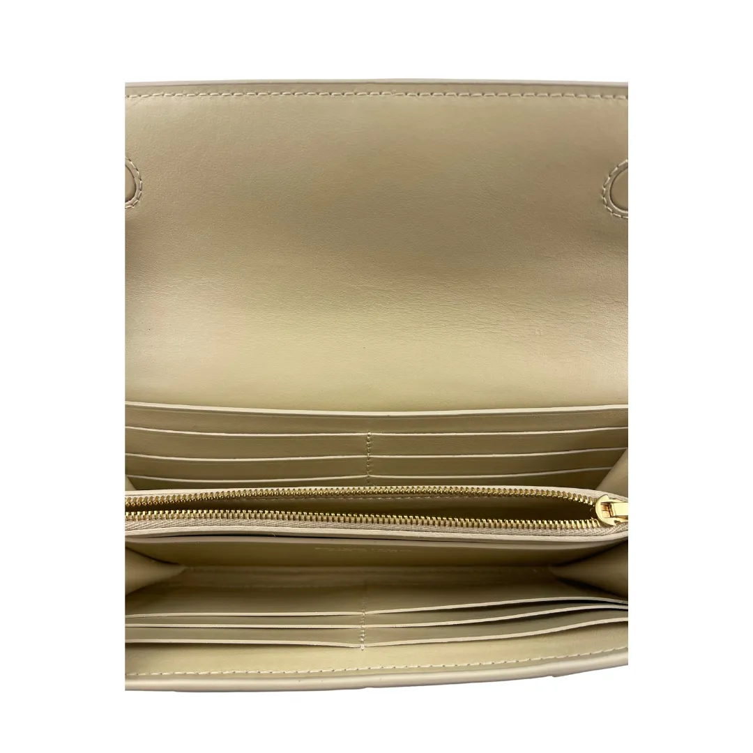 Bottega Veneta Beige Cassette Flap Wallet