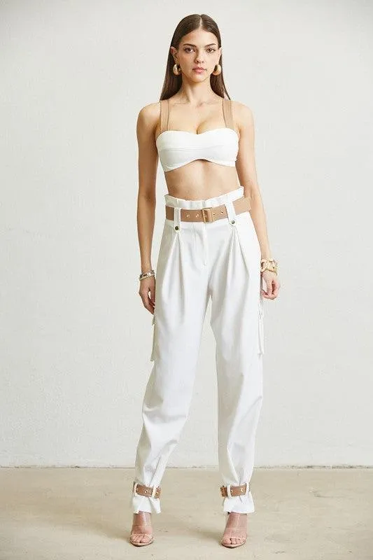BRA TOP WITH DETAIL PANT SET