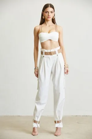 BRA TOP WITH DETAIL PANT SET