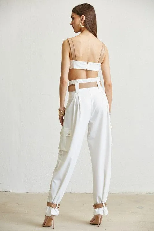 BRA TOP WITH DETAIL PANT SET