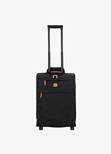 Bric's Expandable Cabin Trolley, X-Collection, Carry-on Suitcase with 2 Double Wheels, Durable and Ultra Light, Size: 39x55x20/23 cm, Black