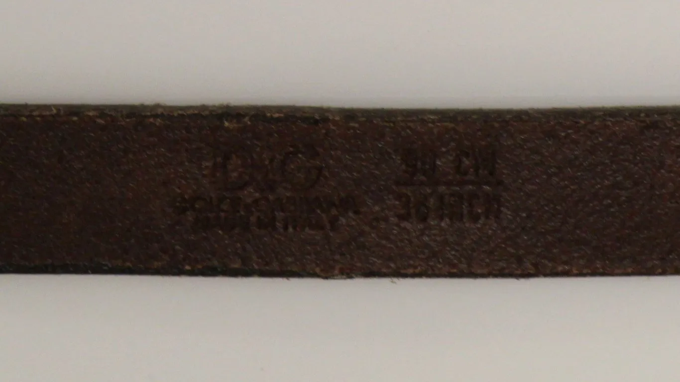 Brown Leather Logo Belt
