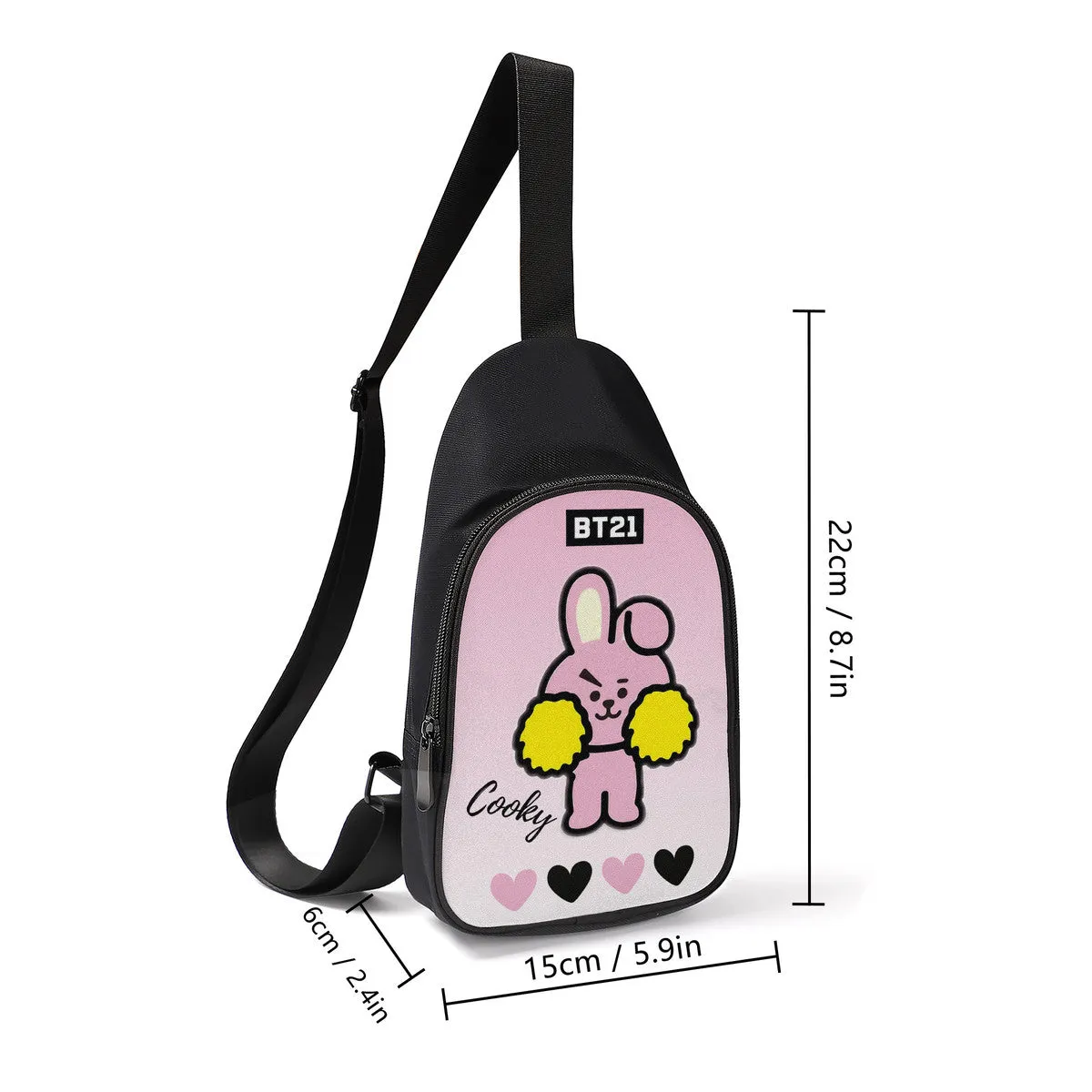 BT21 Cooky Chest Bag - BTS JUNGKOOK Cross Body Bag