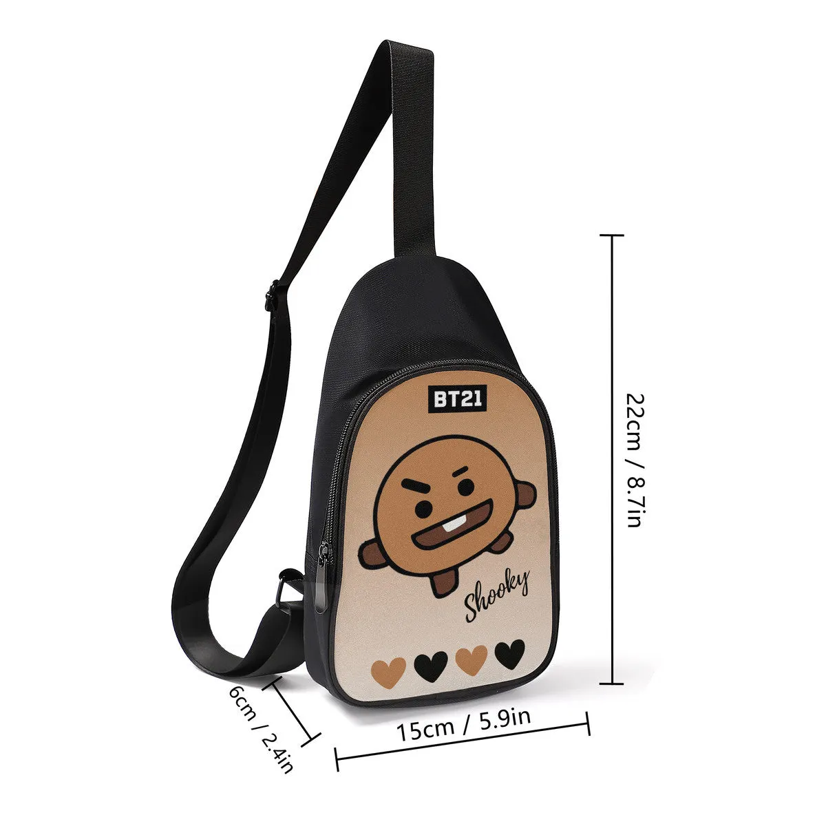 BT21 Shooky Chest Bag - BTS SUGA Cross Body Bag
