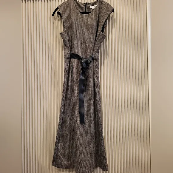 Calvin Klein A line Belt Midi Dress