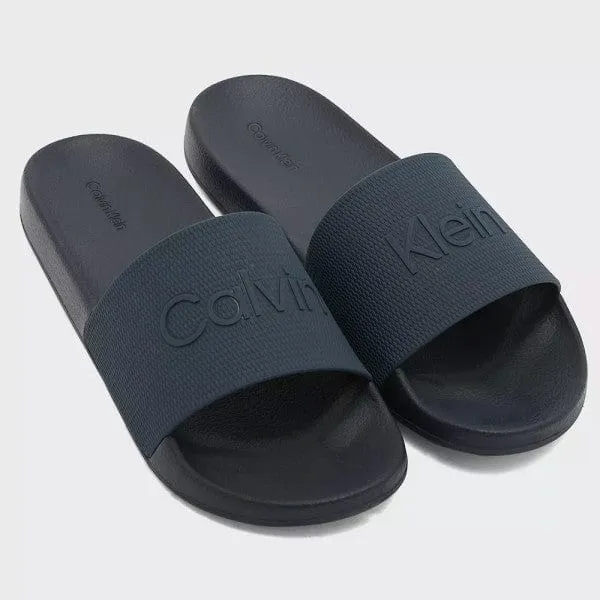 Calvin Klein Pool Slide Rubber Slide Navy