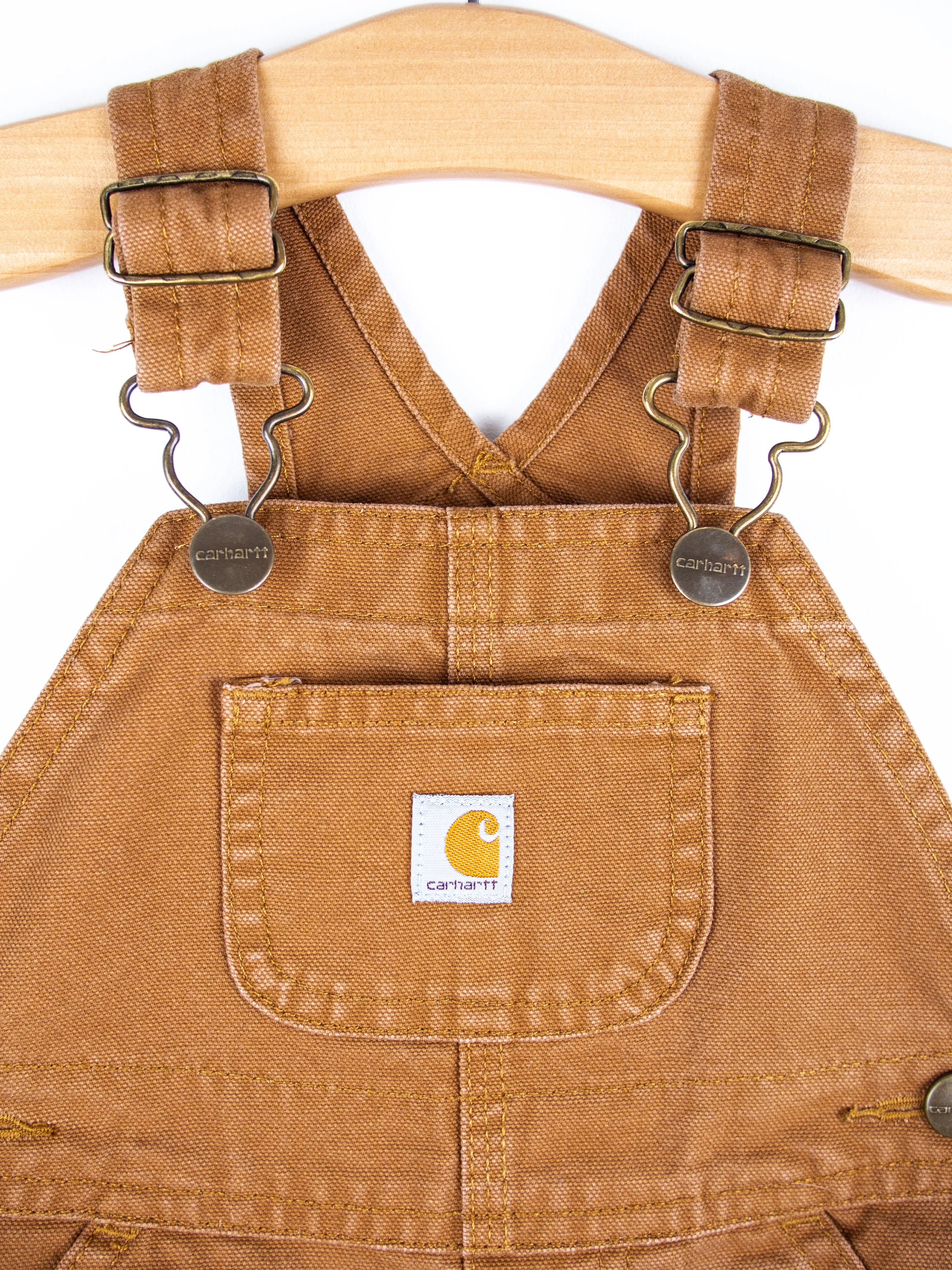 Carhartt Brown Canvas Dungarees - Age 12 months