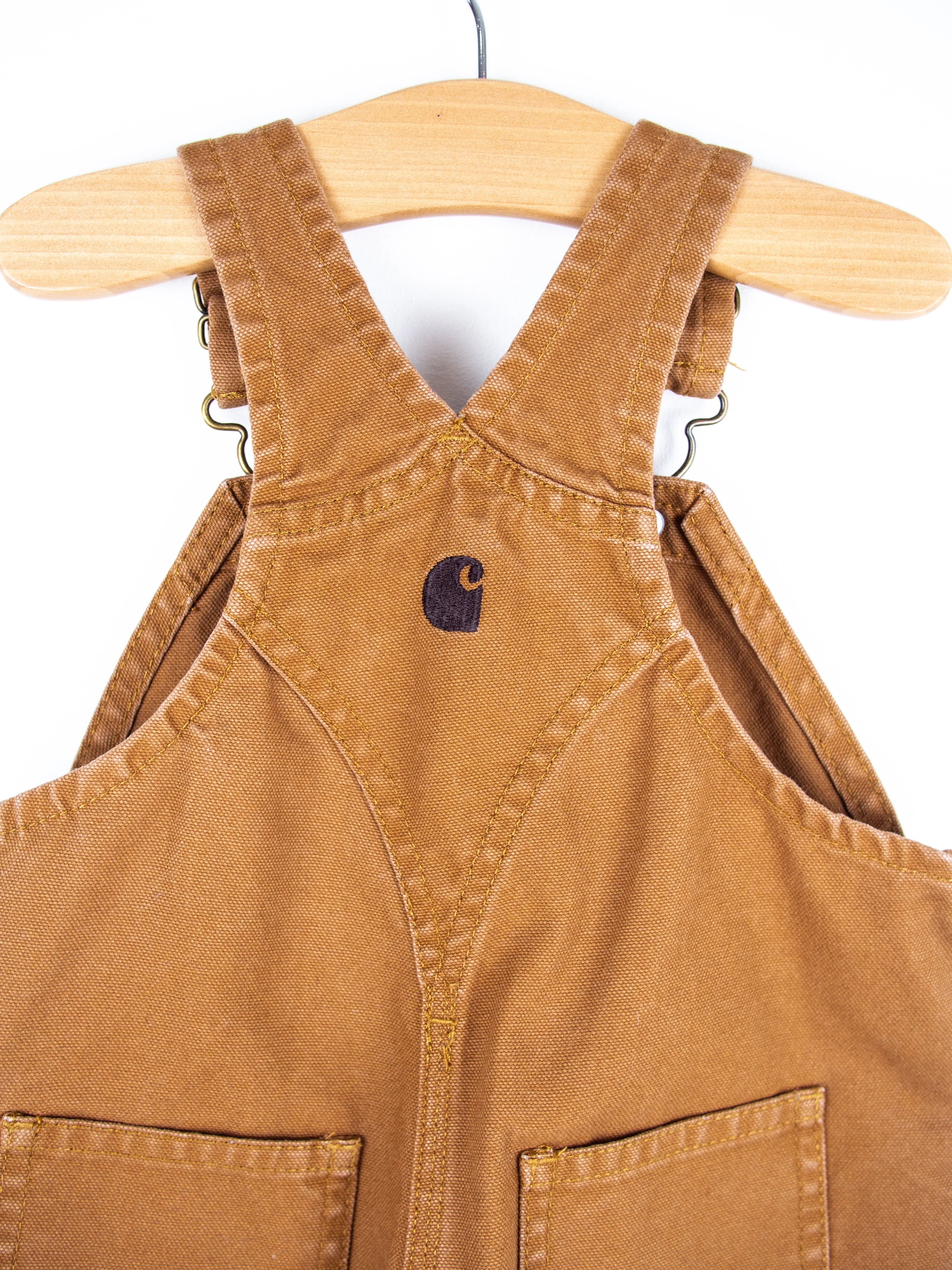 Carhartt Brown Canvas Dungarees - Age 12 months