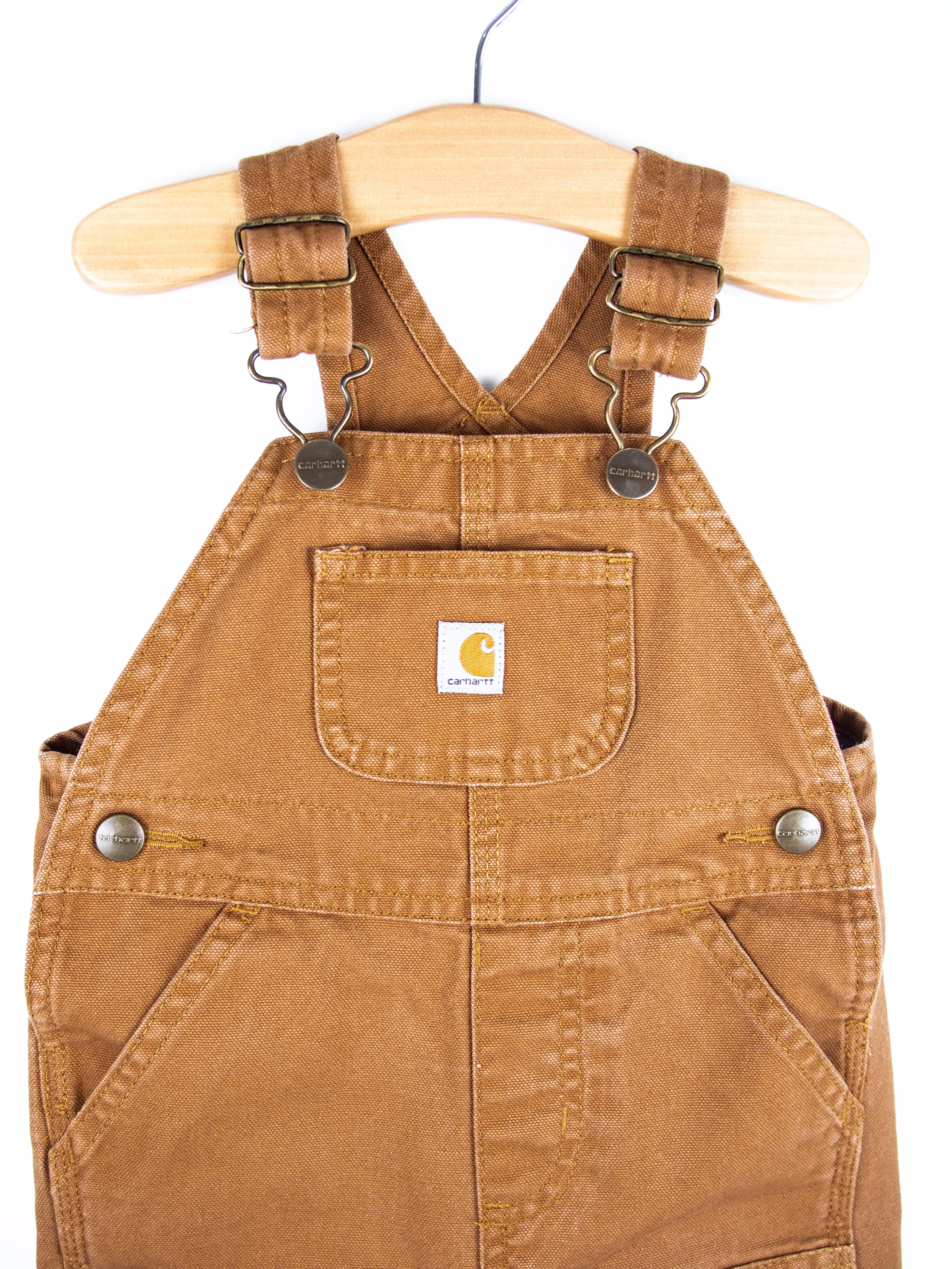 Carhartt Brown Canvas Dungarees - Age 12 months
